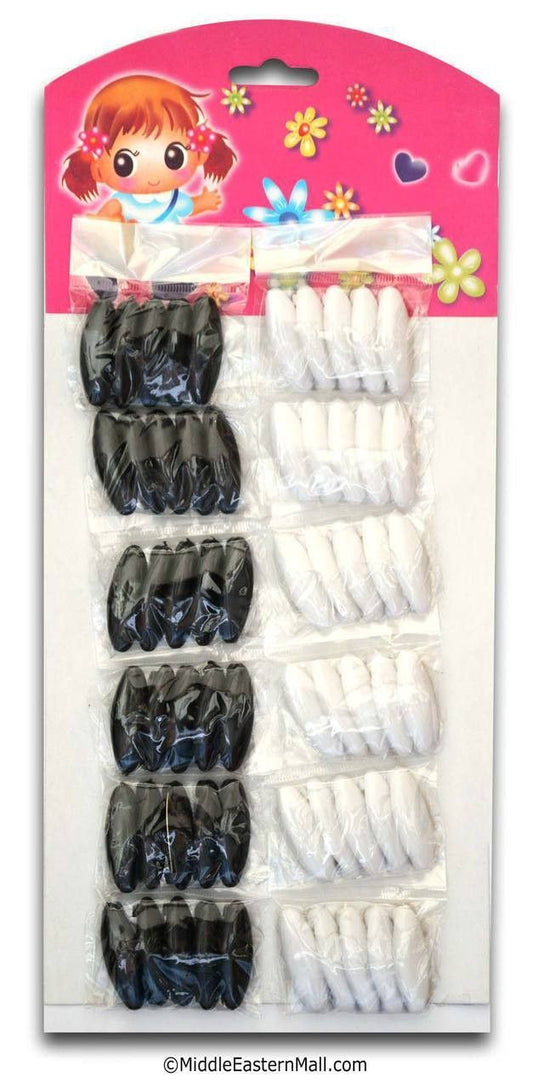 Wholesale Safety Hijab Pin - 60 Pin Set in Black & White - MiddleEasternMall