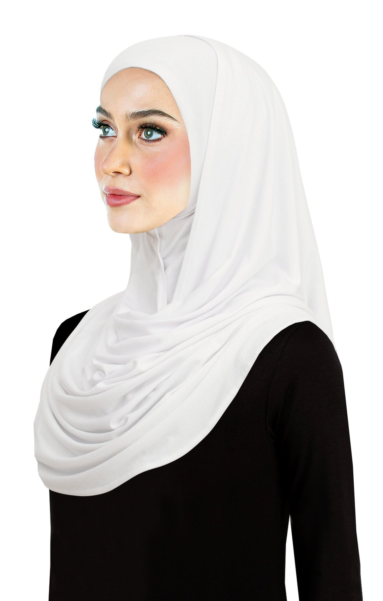 white instant hijab headscarf 
