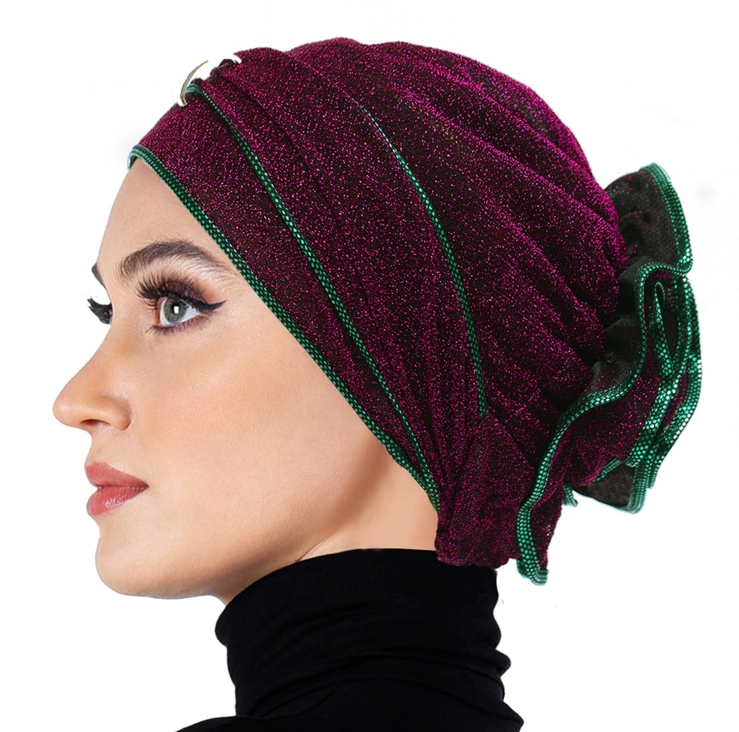 wholesale JUNIOE SIZE Dazzle Hijab Caps Muslim Fashion Accessories in 3 Colors