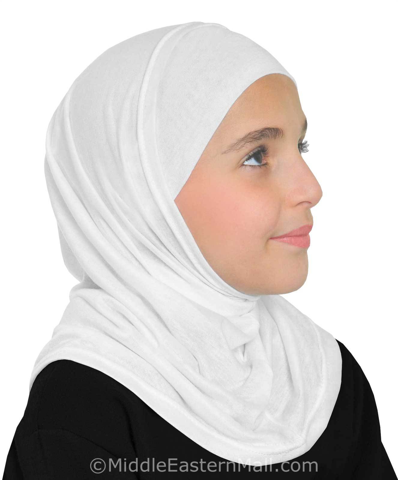 Wholesale Girl's Cotton 2 piece Amira Hijab kids School Hijabs