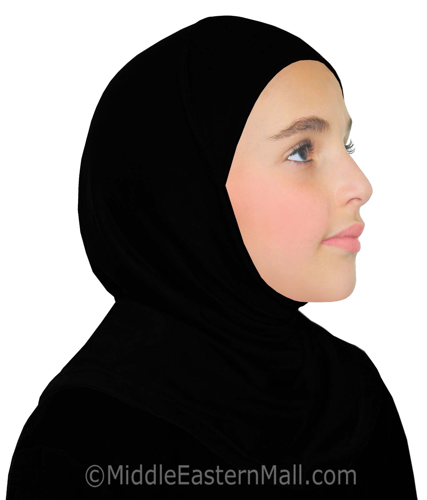 SMALL Girl's Amira Hijab one piece Cotton Pull On Headscarf UP TO 6 YEARS OLD
