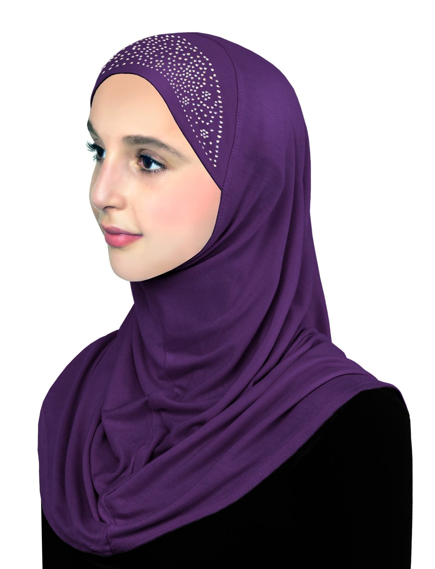 Wholesale Aiyah Amira Hijab JUNIOR'S SIZE 1 piece Lycra with Rhinestones
