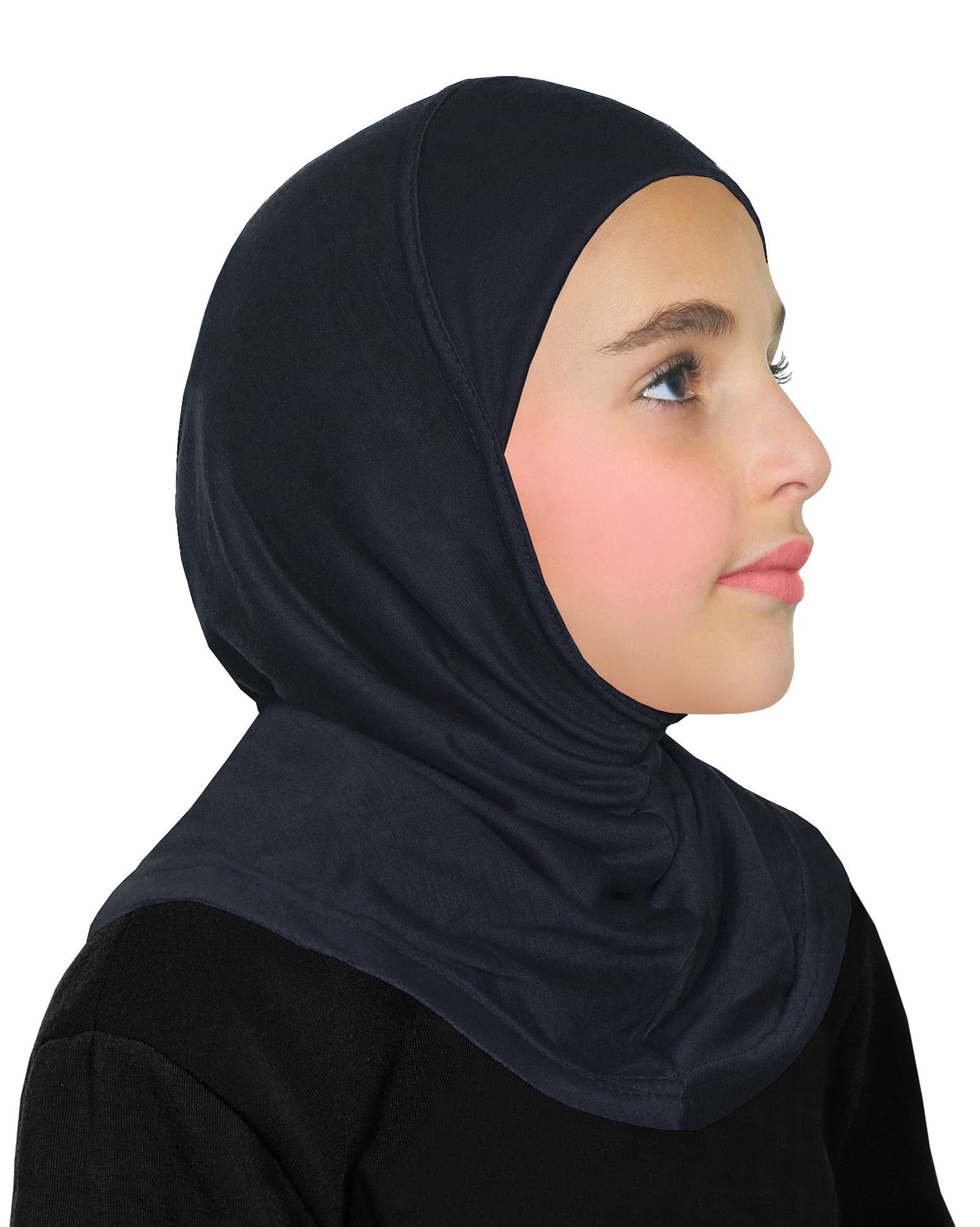 SMALL Girl's Amira Hijab one piece Cotton Pull On Headscarf UP TO 6 YEARS OLD