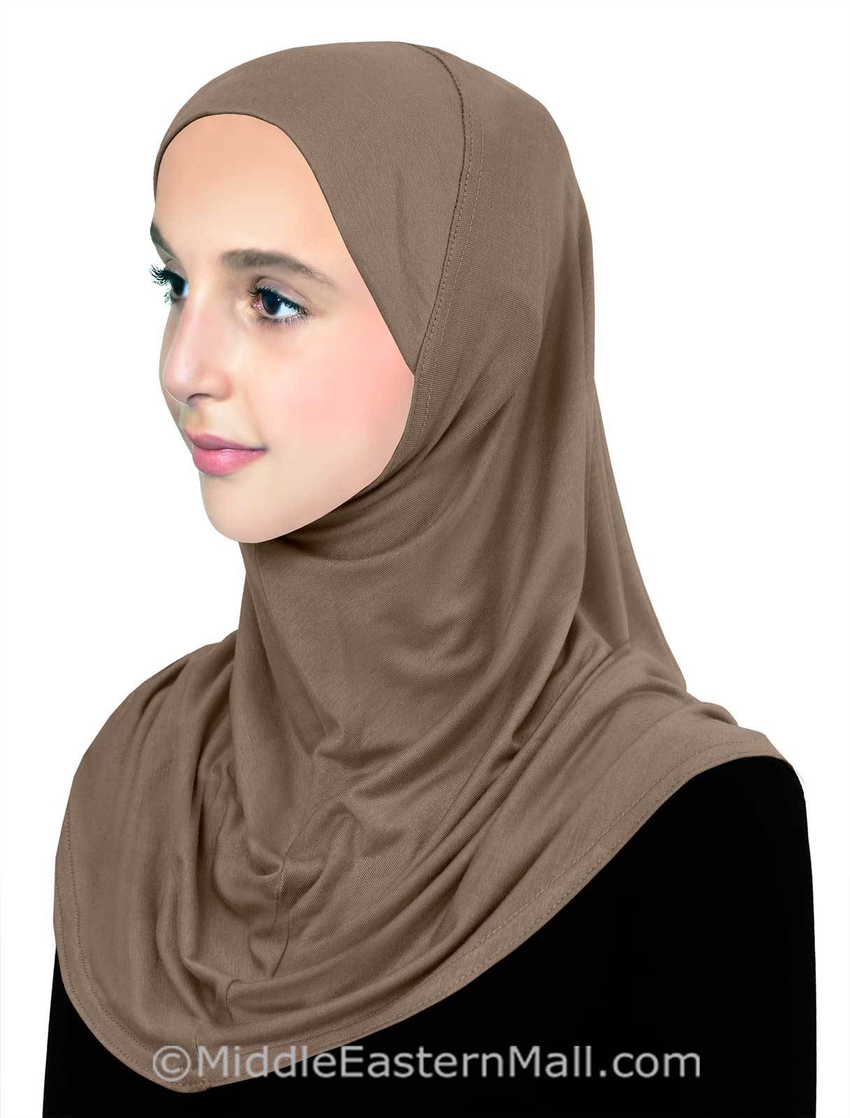 Wholesale Pre-Teen Girl's Cotton Hijab 1 piece Hijabs in 4 Colors No Navy