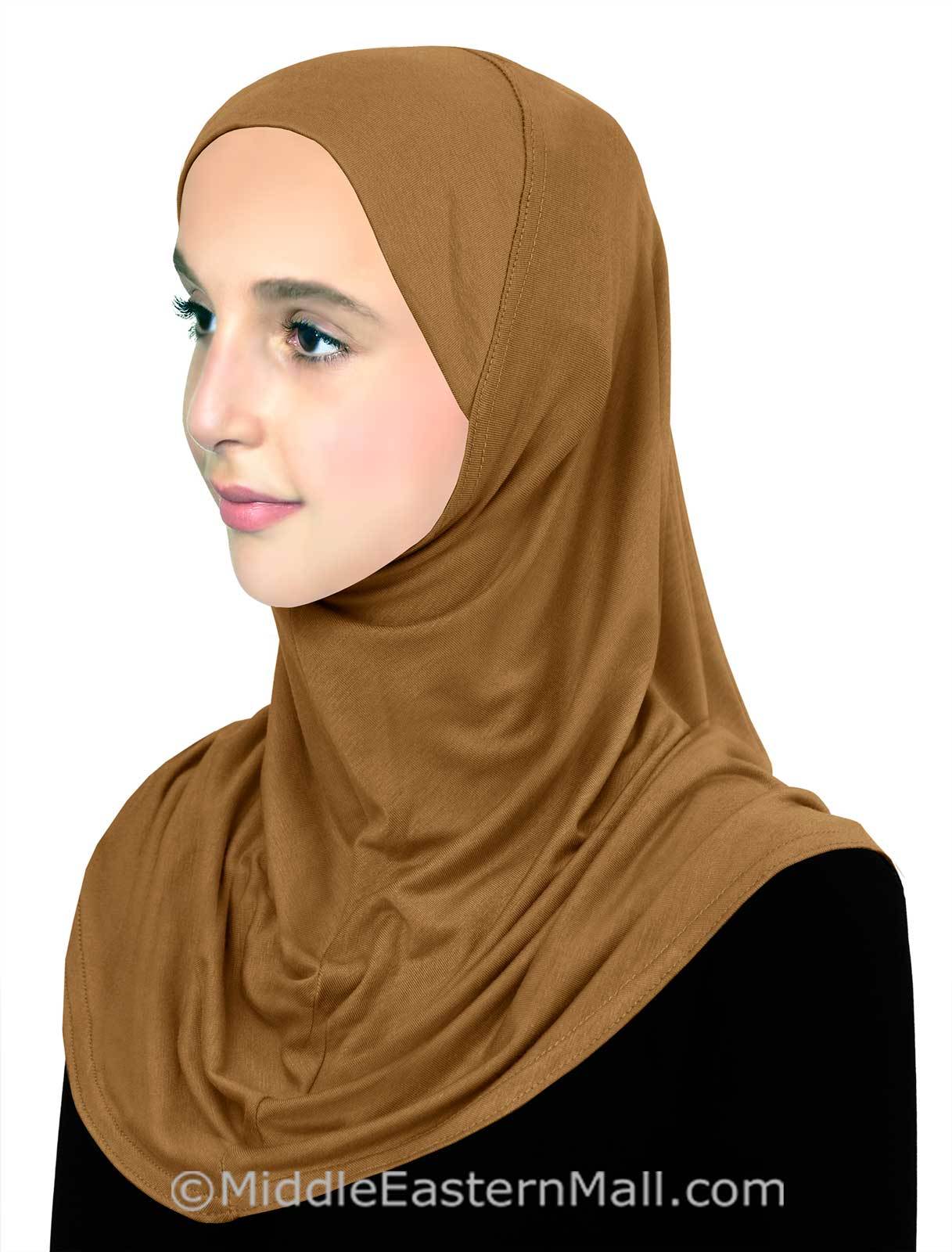 Wholesale Pre-Teen Girl's Cotton Hijab 1 piece Hijabs in 4 Colors No Navy