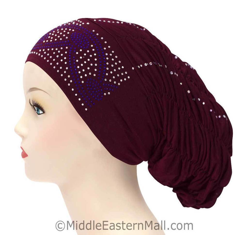 Wholesale JUNIOR SIZE  Royal Snood Caps in different colors & Stone design