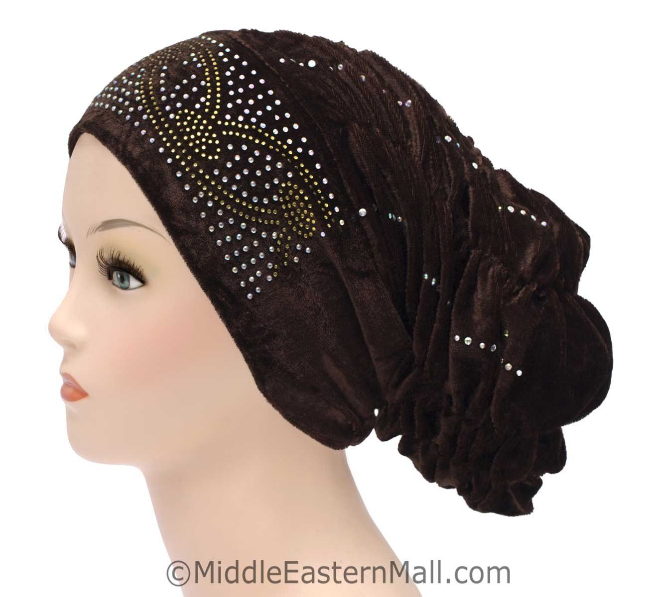 Wholesale Velvet Royal Snood Caps in 3 different colors